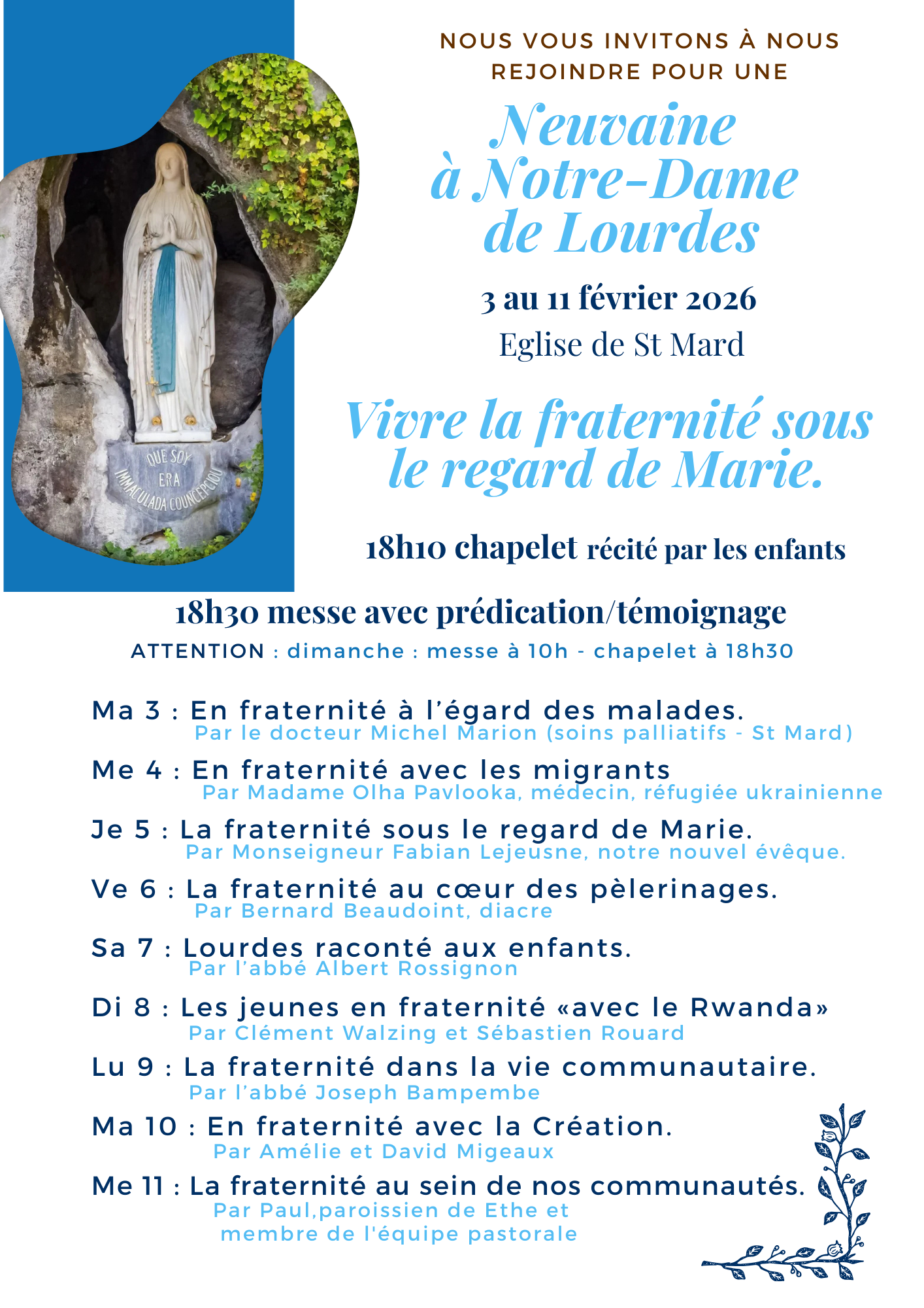 Programme neuvaine 2026