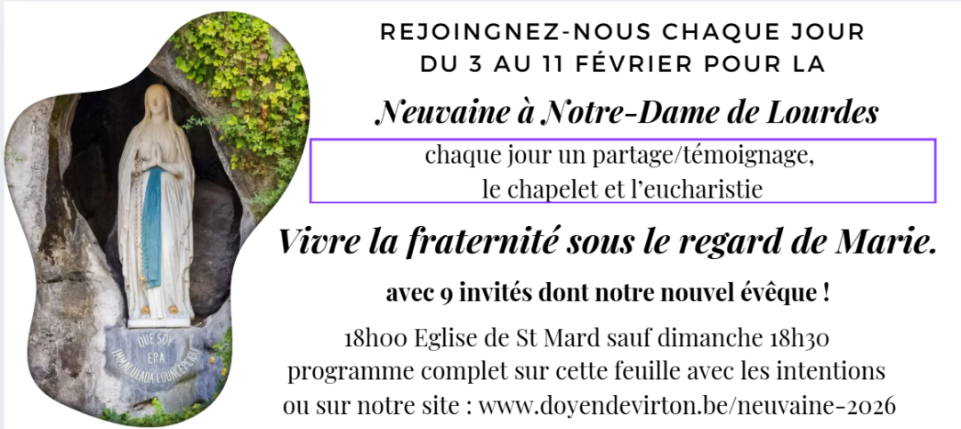 Neuvaine à Notre-Dame de Lourdes 2026