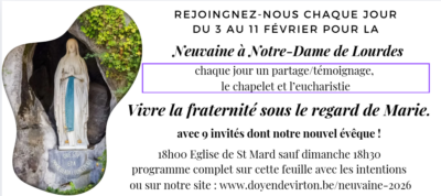Neuvaine à Notre-Dame de Lourdes 2026
