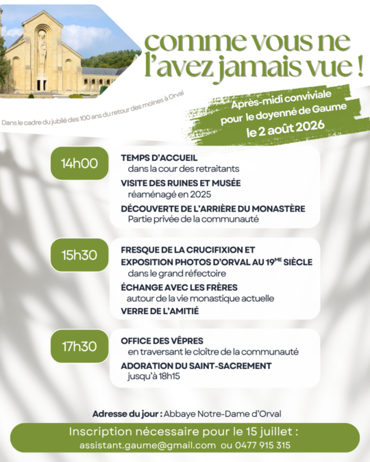 Orval – 02 août 2026 – Doyenné de Gaume